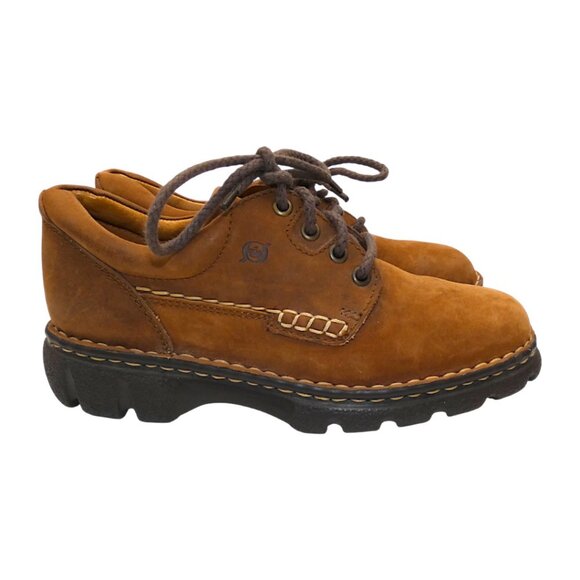 Born Women’s 8.5 Brown Leather Lace-Up Chunky Oxford Comfort Shoes Grunge Y2K - Picture 2 of 11